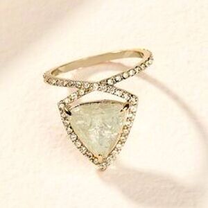 Stella & Dot Sommerville Cocktail Ring White Size 9